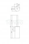 OMNIRES Szczotka toaletowa nikiel MP60621NI