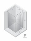 NEW TRENDY Kabina prysznicowa REFLEXA BLACK 1D prostokątna L 80x120x200 szkło czyste 6mm Active Shield 2.0 EXK-4922