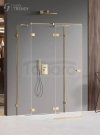 NEW TRENDY Kabina przyścienna AVEXA GOLD SHINE 100x80x200 EXK-2137/EXK-2107 POLSKA PRODUKCJA