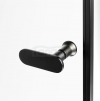 NEW TRENDY Drzwi wnękowe New Soleo Black 90x195, wahadłowe, pojedyncze, ze wzorem kratki D-0277A