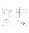 LAVITA Bateria umywalkowa podtynkowa Spark Chrome