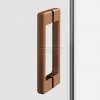 NEW TRENDY Kabina prysznicowa PRIME COPPER BRUSHED 2D prostokątna 90x80x200 szkło czyste 6mm Active Shield 2.0 D-0810A/D-0809A