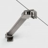 NEW TRENDY Drzwi wnękowe NESTA GUNMETAL BRUSHED 1D L 110x200 czyste 6mm Active Shield 2.0 D-0933A