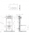 OMNIRES STRONGFRAME stelaż podtynkowy do miski toaletowej + MINIMAL przycisk spłukujący FLUSH SET złoty połysk STFWC1M-RGL