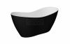 BESCO Wanna wolnostojąca Viya B&W 160x70 + klik-klak chrom #WMD-160-VBW