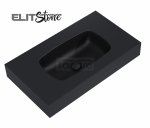 ELITA UMYWALKA DIMPLE 80 ŚCIENNA, MARMUR BLACK MATT 168855/RE040800027160