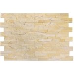 CAPITILE  - Panel ścienny Marmur Żółty Blond Brick - marmur Stackstone Yellow łupany, naturalny 10x36x0,8-1,3 cm /opakowanie 0,396m2/