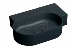 OMNIRES umywalka nablatowa/wisząca OVO M+ prawa, 55 x 38 cm black lava mat OVO555UWPBLV