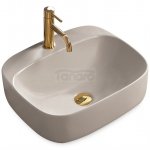REA - Umywalka nablatowa LUIZA GREY MAT 50