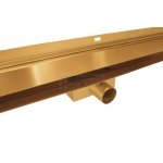 AQUALINE Odpływ liniowy ścienny złoty gold 2w1 pod płytkę 80cm S04GL800