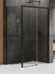 NEW TRENDY Kabina prysznicowa prostokątna PRIME BLACK 160x100x200 drzwi przesuwne black mat