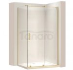 REA - Kabina Prysznicowa MONTANA Gold Brush / Złota Szczotkowana 100x80  /drzwi 100 + ścianka 80/