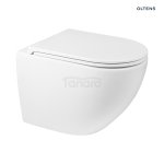Zestaw Oltens Hamnes miska WC wisząca PureRim z powłoką SmartClean z deską wolnoopadającą Ovan Slim biały 42518000
