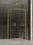 NEW TRENDY Kabina prysznicowa drzwi podwójne przesuwne PRIME LIGHT GOLD 80x80x200 D-0416A/D-0417A