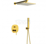 LAVEO Komplet natryskowy z baterią podtynkową złota BAP_G01P