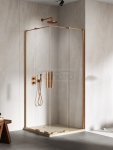 NEW TRENDY Kabina prysznicowa SMART COPPER BRUSHED 2D prostokątna U 100x120x200 szkło czyste 8mm Active Shield 2.0 EXK-7748