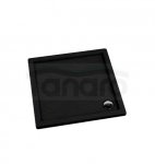 AQUAFORM - Brodzik prysznicowy kwadratowy SLIM czarny łupek 80X80X5/3 FI90