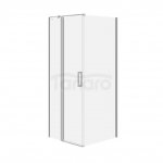 CERSANIT - Set B845 - Kabina kwadratowa MODUO na zawiasach 80x80X195  LEWA  Chrom szkło transparentne  S601-210