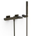 TRES SLIM Bateria jednouchwytowa ścienna wannowa i prysznicowa- czarny brąz 20217001KMB