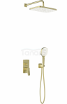 ARMATURA KRAKÓW KFA Zestaw prysznicowy podtynkowy z baterią natryskową MALAGA BRUSHED LIGHT GOLD 4529-501-31