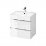 CERSANIT -  Set B609 VIRGO 60 biały (szafka + umywalka), chromowane uchwyty  S801-429