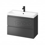 CERSANIT - Set B886 MODUO 80 antracytowy (szafka + umywalka)  S801-476