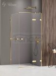 NEW TRENDY Kabina prysznicowa 80x90x200 AVEXA GOLD SHINE z wieszakiem relingowym EXK-3164/EXK-3194