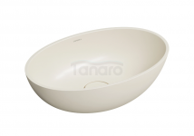 OMNIRES umywalka nablatowa, 50 x 32 cm SHELL M+ white sand mat (WS) SHELL500UNWS