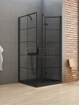 NEW TRENDY - Kabina kwadratowa New Soleo BLACK 90x90x195  D-0289A/D-0120B  LEWA