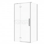 CERSANIT - Set C90 - Kabina Prostokątna CREA na zawiasach 100x90X200  LEWA  Chrom szkło transparentne  S601-294