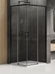 NEW TRENDY Kabina prysznicowa drzwi podwójne przesuwne PRIME BLACK 100x80 D-0316A/D-0313A
