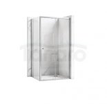 REA - Kabina Prysznicowa PRIMO SLIDE CHROM uchylne drzwi 130 + ścianka 100