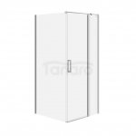 CERSANIT - Set B848 - Kabina kwadratowa MODUO na zawiasach 90x90X195  PRAWA  Chrom szkło transparentne  S601-213