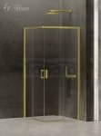 NEW TRENDY Kabina prysznicowa drzwi podwójne przesuwne PRIME LIGHT GOLD 80x120x200 D-0416A/D-0425A