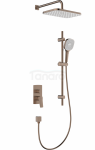 ARMATURA KRAKÓW KFA Zestaw natryskowy prysznicowy podtynkowy z baterią natryskową MALAGA BRUSHED ROSE GOLD 4529-301-34