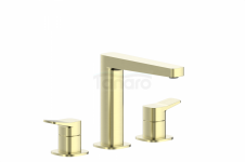 ARMATURA KRAKÓW KFA bateria umywalkowa 3-otworowa stojąca MALAGA BRUSHED LIGHT GOLD 4522-221-31