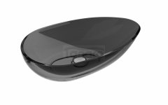 BESCO Umywalka nablatowa Neya Carbon Grey + maskownica biała #UMN-60-CGW