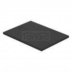 CERSANIT - Set C255 : brodzik prostokątny TAKO Slim 120x90x4,5 czarny mat + syfon  S208-002