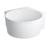 OMNIRES wanna narożna okrągła, 120 x 120 cm OVO M+ biały mat OVO120WNBM