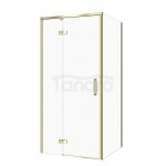 CERSANIT SET C269: KABINA PROSTOKĄTNA LARGA BY CERSANIT 80x90X195 LEWA ZŁOTY MAT SZKŁO TRANSPARENTNE S601-463