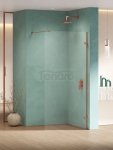 NEW TRENDY Kabina prysznicowa EVENTA COPPER SHINE WALK-IN U 80x200 szkło czyste 8mm Active Shield 2.0  EXK-6521