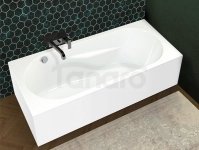 RIHO - Wanna akrylowa wolnostojąca prostokątna LAZY 180x80x62 Plug & Play LEWA  B083005005