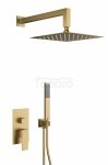 ARMATURA KRAKÓW KFA  Podtynkowy zestaw prysznicowy z baterią 3 funkcyjną LOGON BRUSHED LIGHT GOLD 5139-501-39