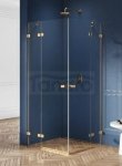 NEW TRENDY Kabina prysznicowa drzwi podwójne uchylne AVEXA GOLD BRUSHED 120x80x200 EXK-1788
