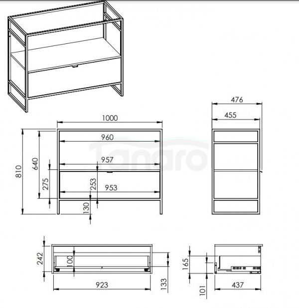 ELITA SZAFKA INDUS 100 1S WHITE HG DO STELAŻA 168673/RE011000078060
