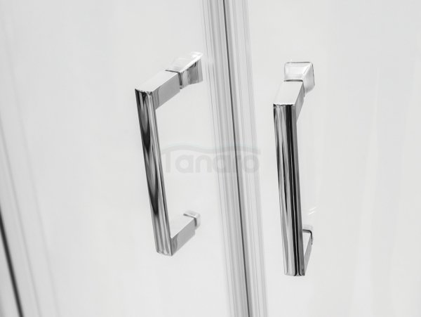 BESCO Kabina prysznicowa półokrągła Modern Chrom 80 x 190 szkło grafitowe MP-80-190-G