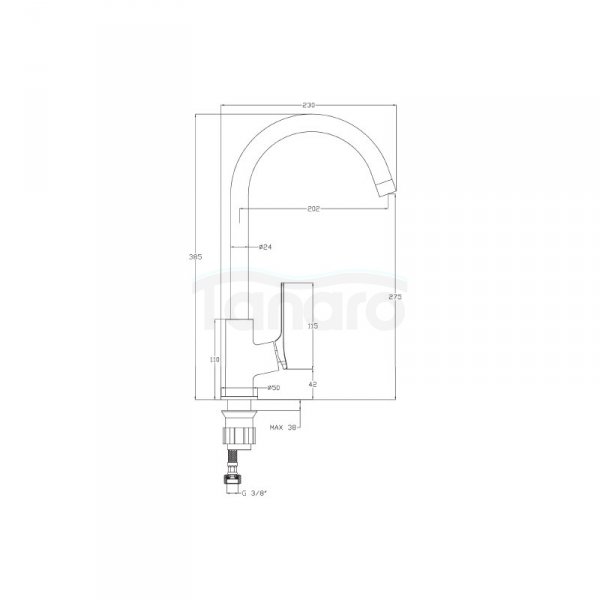 INVENA Bateria NERI ZLEWOZMYWAKOWA CZARNA BZ-01-004