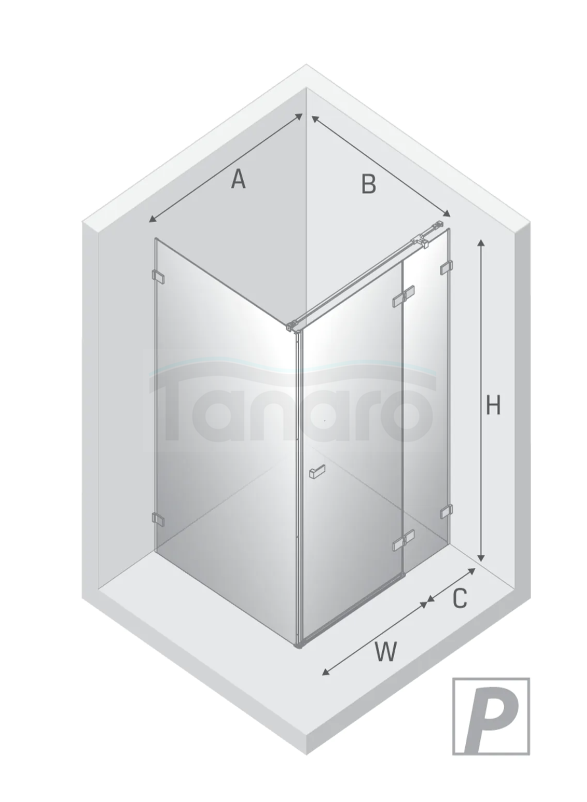 NEW TRENDY Kabina prysznicowa Avexa 120x70x200, pojedyncze drzwi szkło 6mm z powłoką ACTIVE SHIELD EXK-1503/EXK-1504