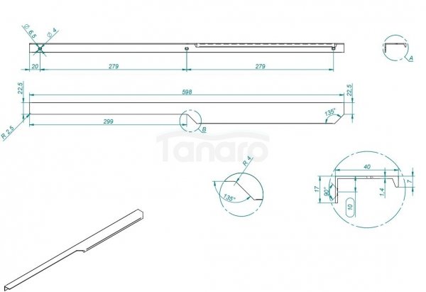 ELITA UCHWYT SOHO GOLD 60 1 SZT. (L-598/R-558) 168652/RE120600045570