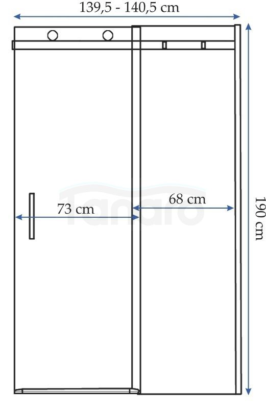 REA - Drzwi prysznicowe przesuwne NIXON-2 100cm